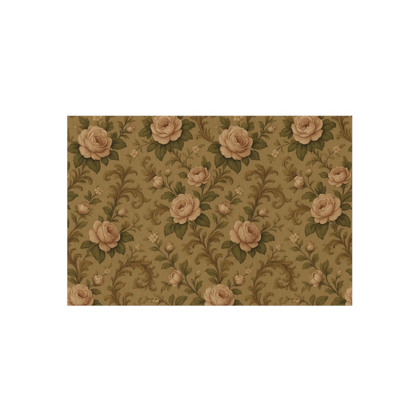 Vintage Floral Outdoor Rug, Boho Patio Mat, Garden Floor Decor, Rustic Outdoor Carpet, Perfect for Picnics & BBQs