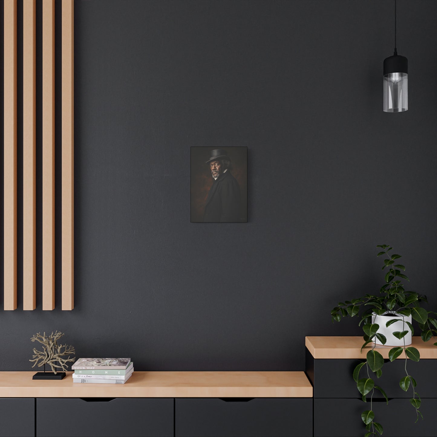 Frederick Elegant Stretched Canvas Art - Iconic Portrait on Matte Finish