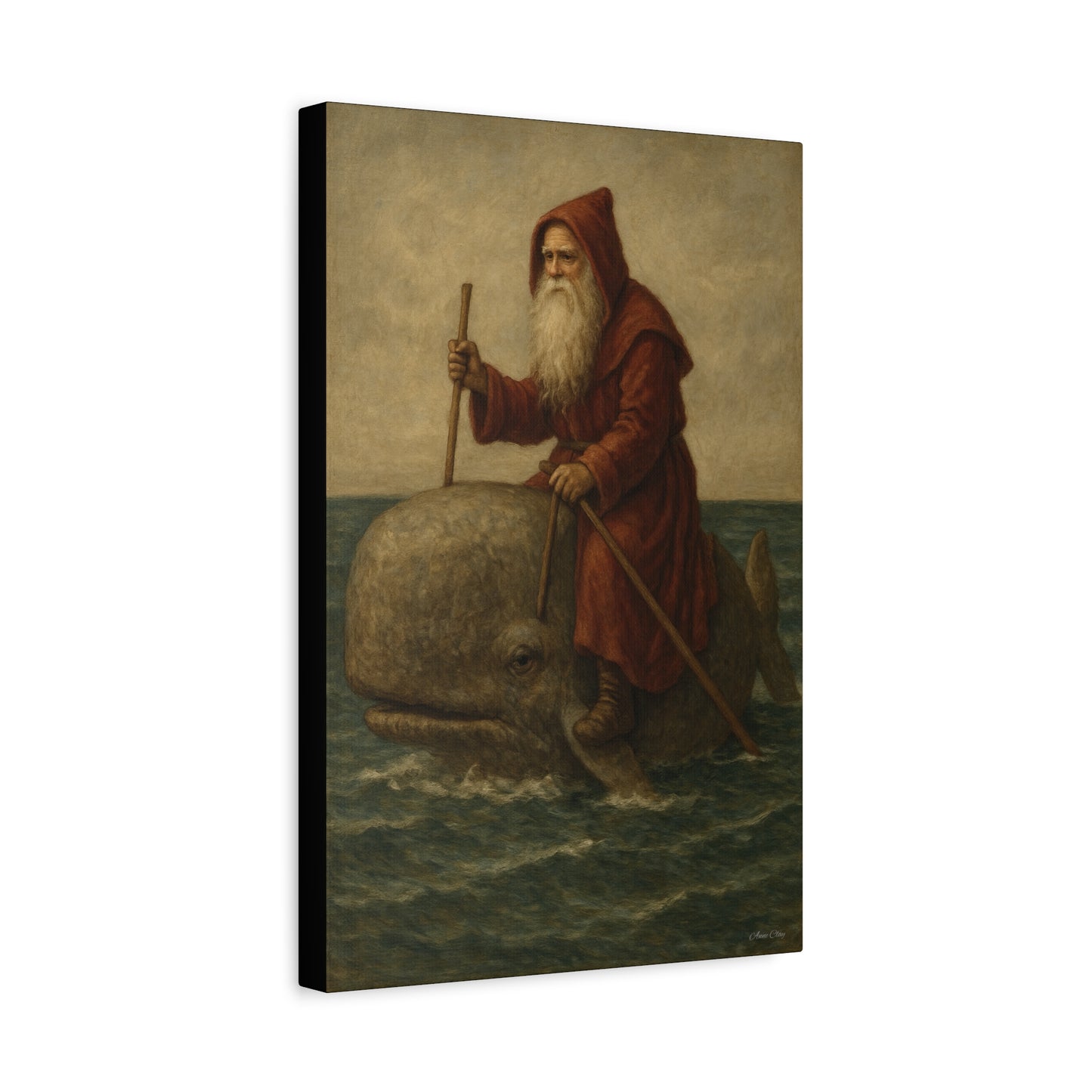Whimsical Whale Art Canvas Print