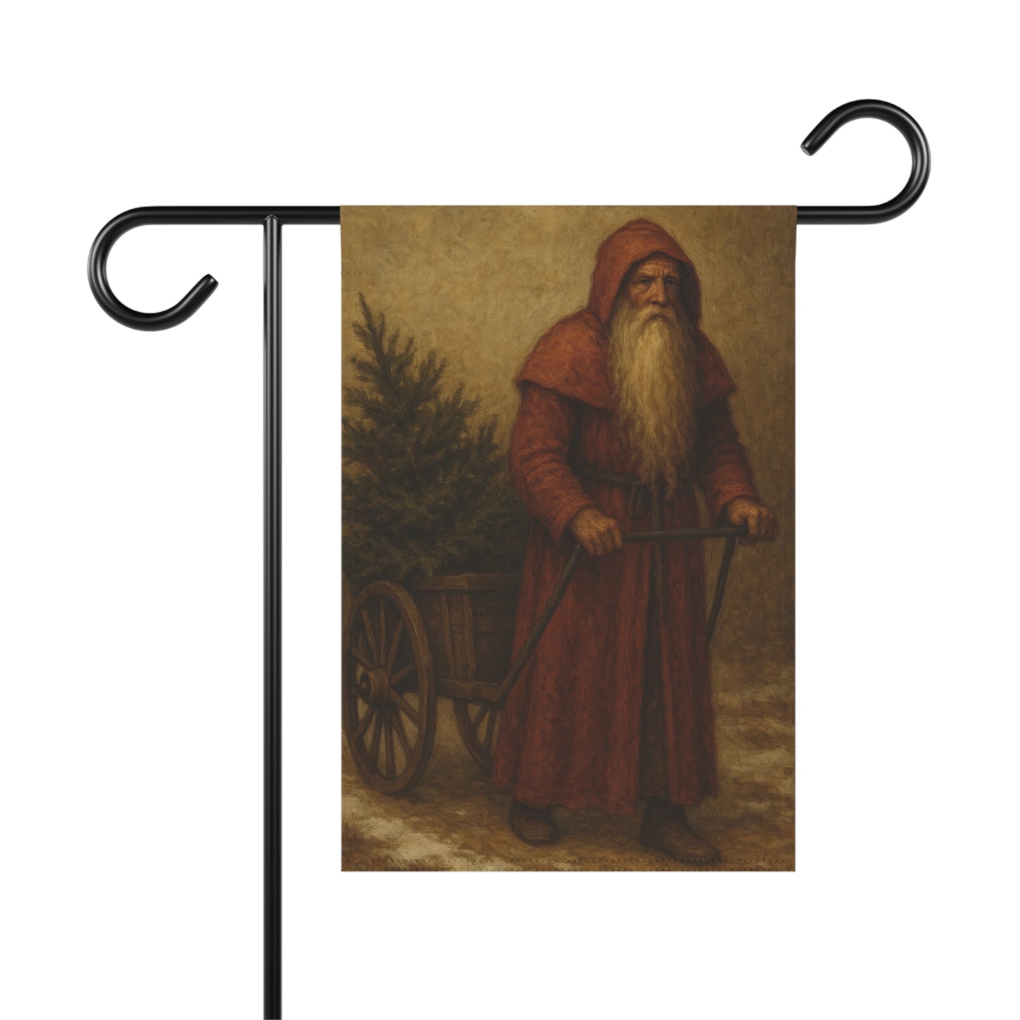 Festive Garden Banner with Winter Scene
