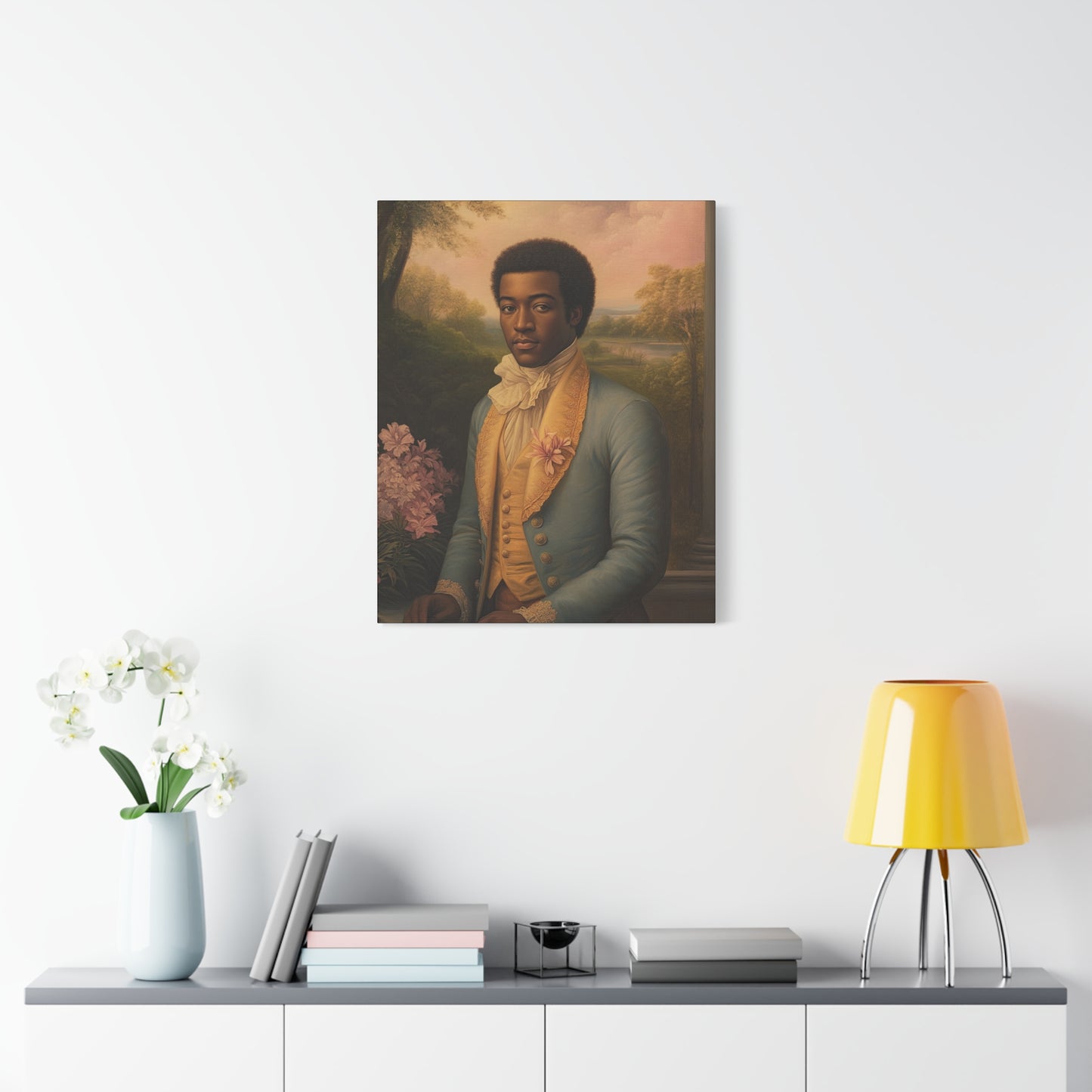 Elegant Stretched Canvas Art Print, Historical Portrait, Home Decor, Gift Idea, Wall Art, Living Room Decoration, Black History