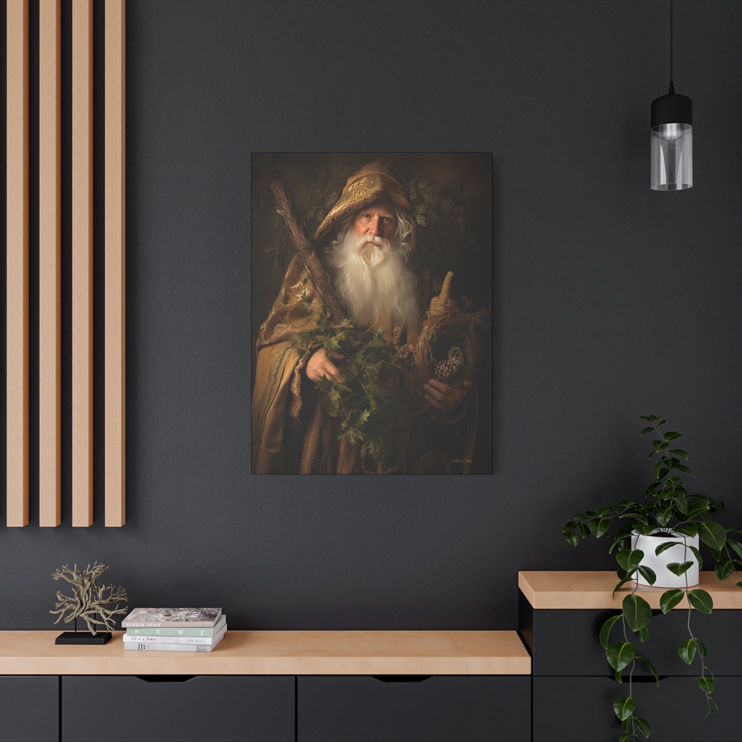 Forest Santa Matte Canvas, Stretched, 1.25"