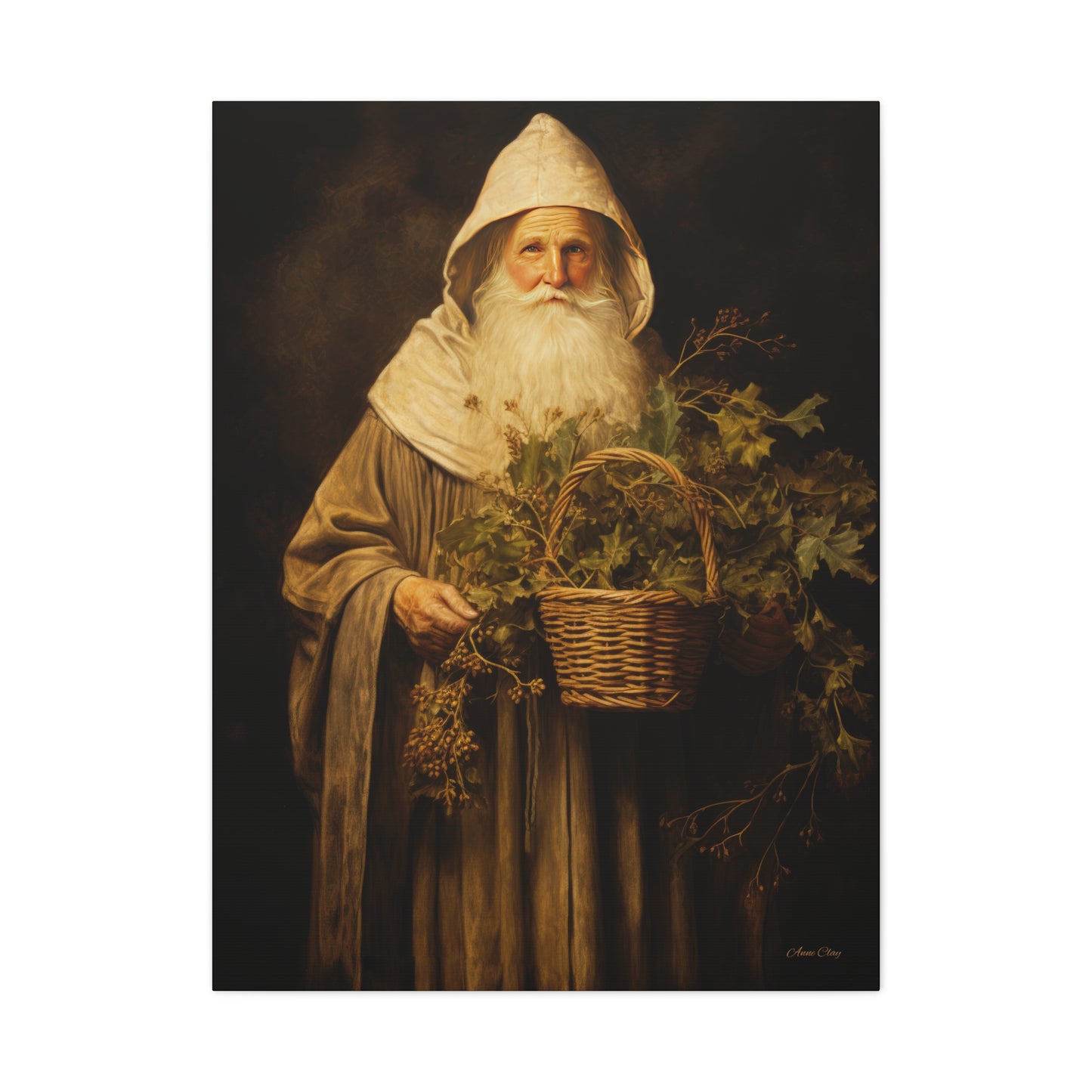 Gentle Santa Matte Canvas, Stretched, 1.25"