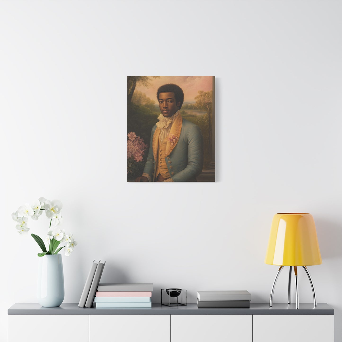 Elegant Stretched Canvas Art Print, Historical Portrait, Home Decor, Gift Idea, Wall Art, Living Room Decoration, Black History