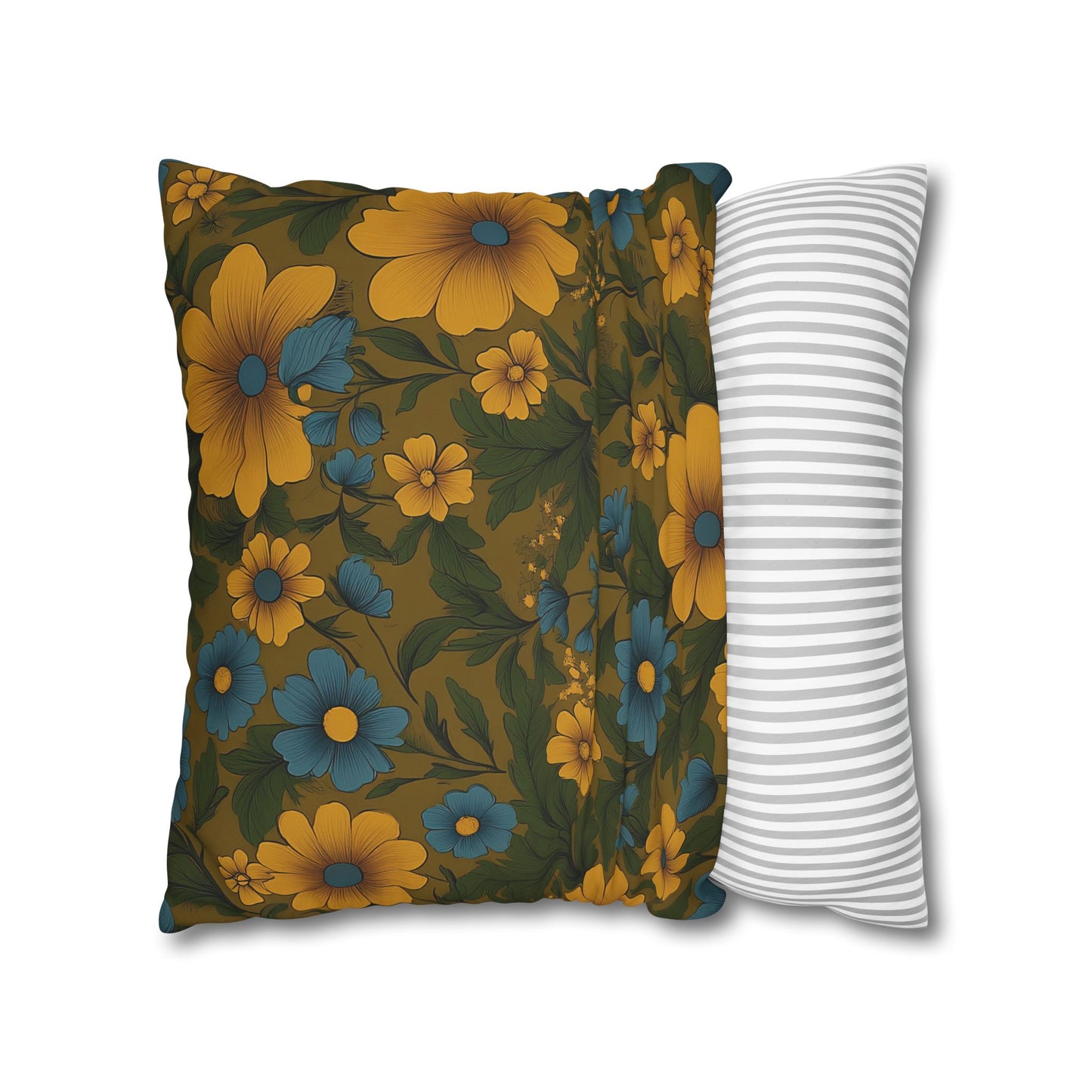 Bohemian Floral Pillowcase with Vintage Vibes, Decorative Cushion Cover, Living Room Accent, Gift for Home Decor Lovers, Cozy and Chic