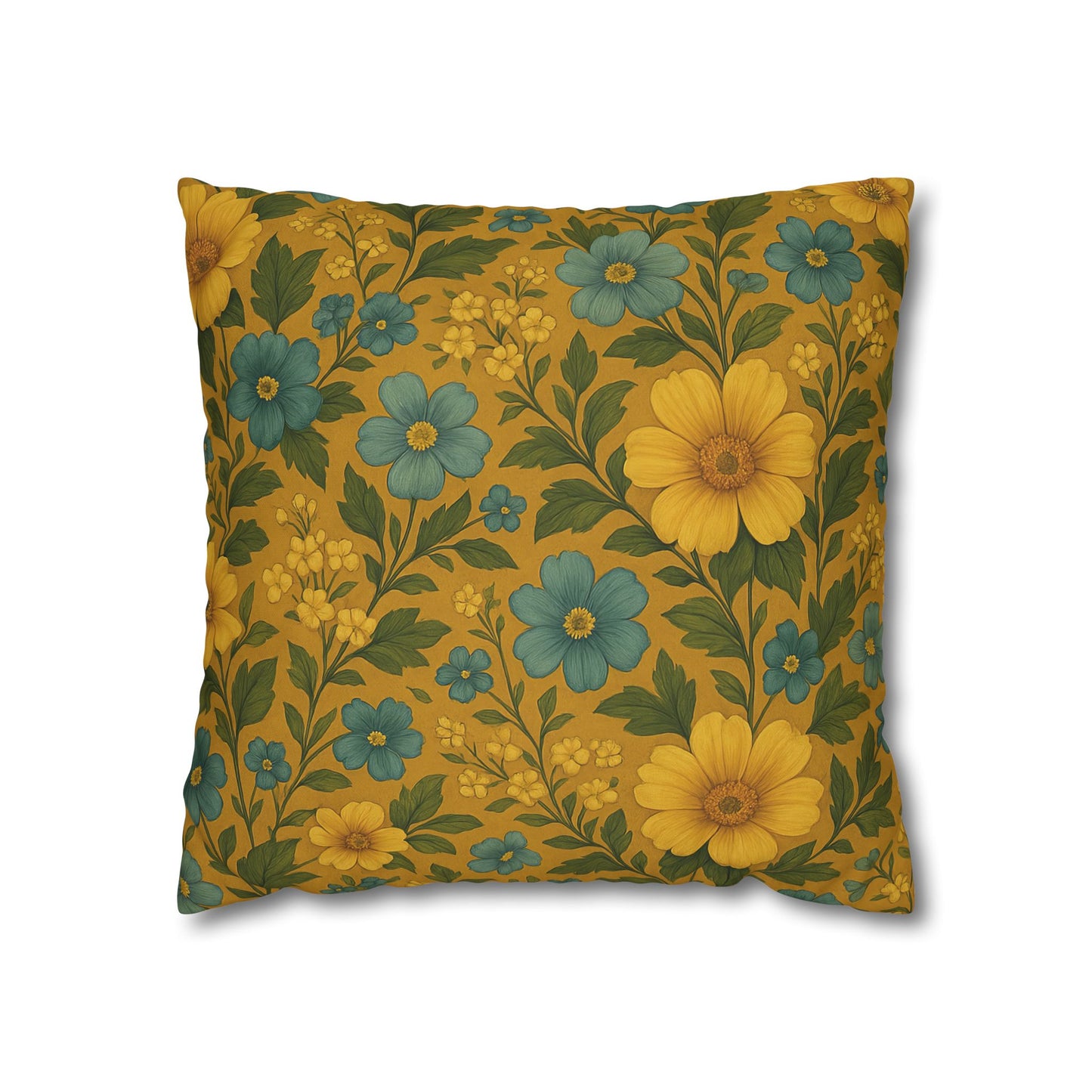 Bohemian Floral Pillowcase Cover, Cozy Home Decor, Vintage Style, Gift for Her, Spring Vibes, Couch Accessory, Cottagecore Throw
