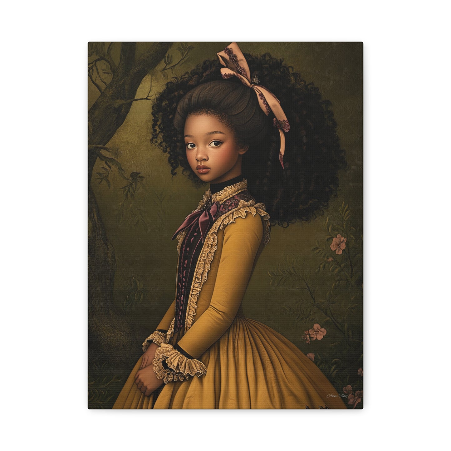 Elegant Stretched Canvas Art Print, Vintage Portrait, Home Decor, Wall Art, Gift for Art Lovers, Gallery Wall