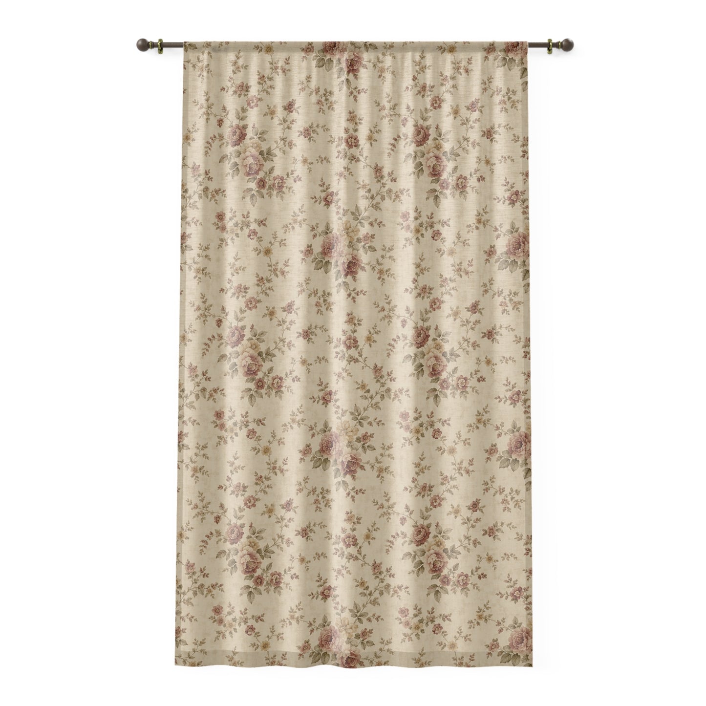 Vintage Floral Window Curtain