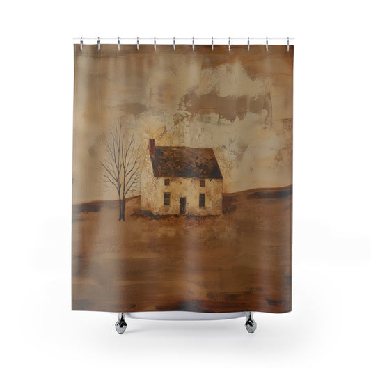 Rustic Farmhouse Shower Curtain - Cozy Home Decor for Bathroom