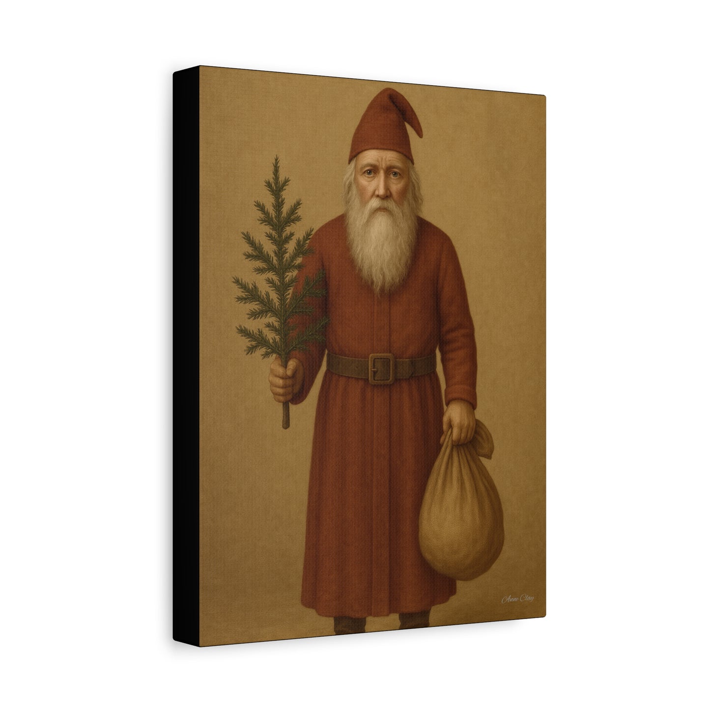 Vintage Santa Canvas Wall Art