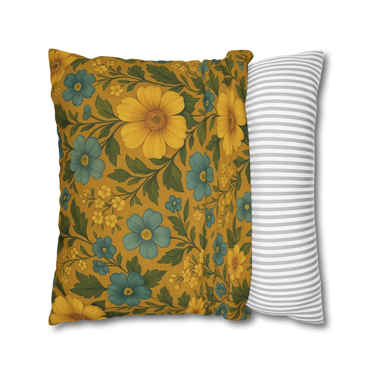 Bohemian Floral Pillowcase Cover, Cozy Home Decor, Vintage Style, Gift for Her, Spring Vibes, Couch Accessory, Cottagecore Throw