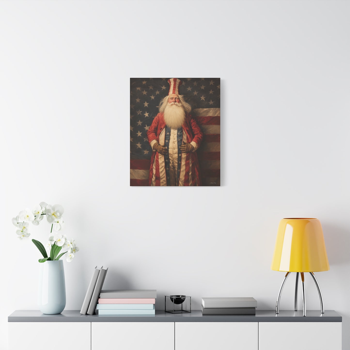 Santa Sam Americana Matte Canvas, Stretched, 1.25"