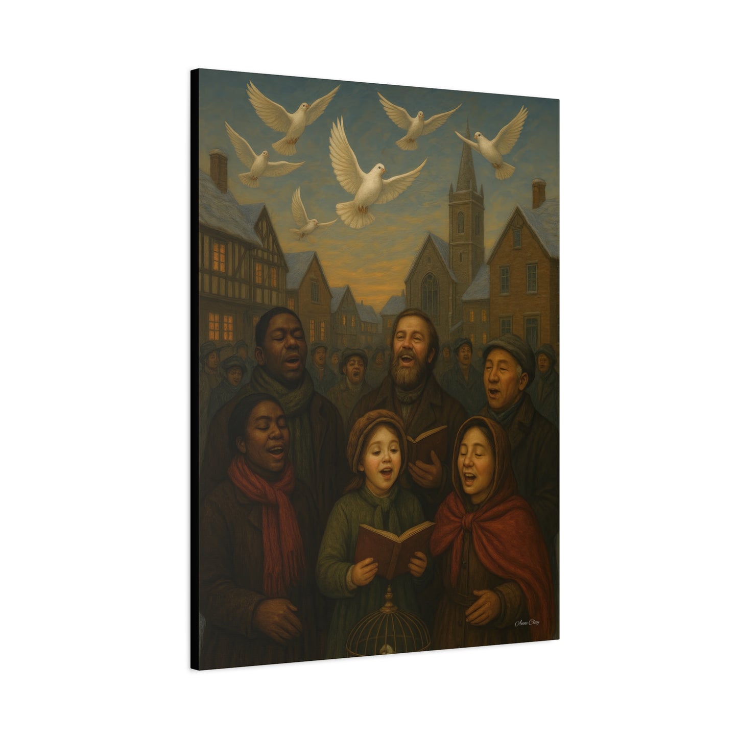 Peace on Earth Good Will Toward All People Inspirational Canvas Art: 'Peaceful Hymn' Stretched Print