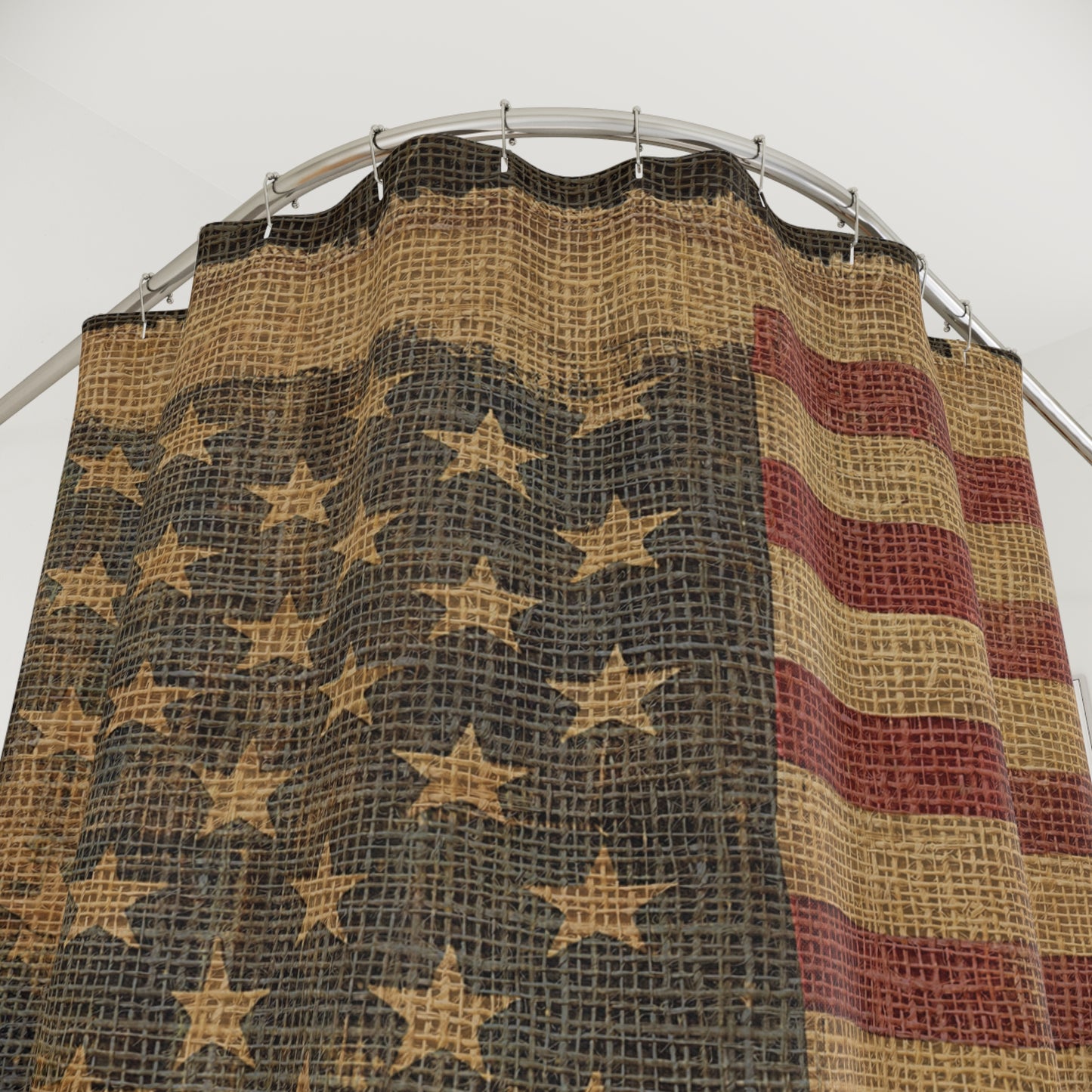 Gritty Flag Shower Curtains