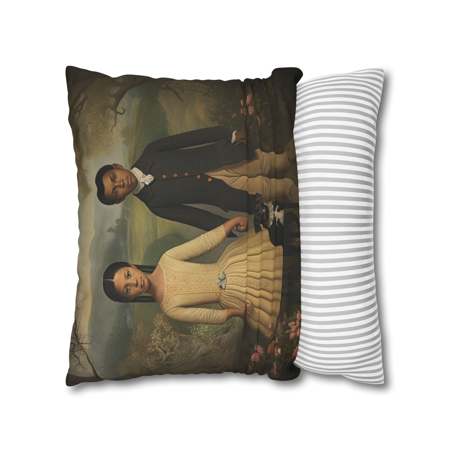 The Twins Square Poly Canvas Pillowcase