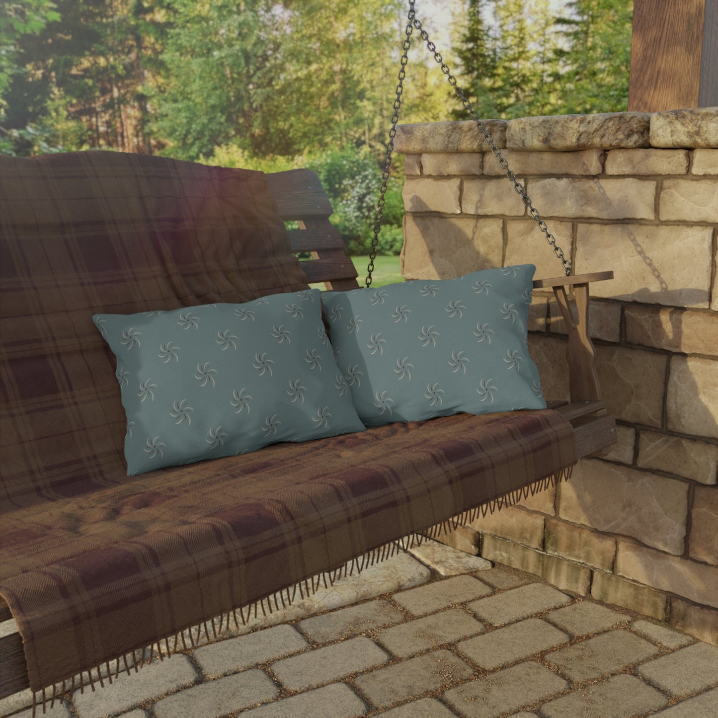 Cozy Outdoor Pillows with Swirl Design - Perfect for Patios and Gardens