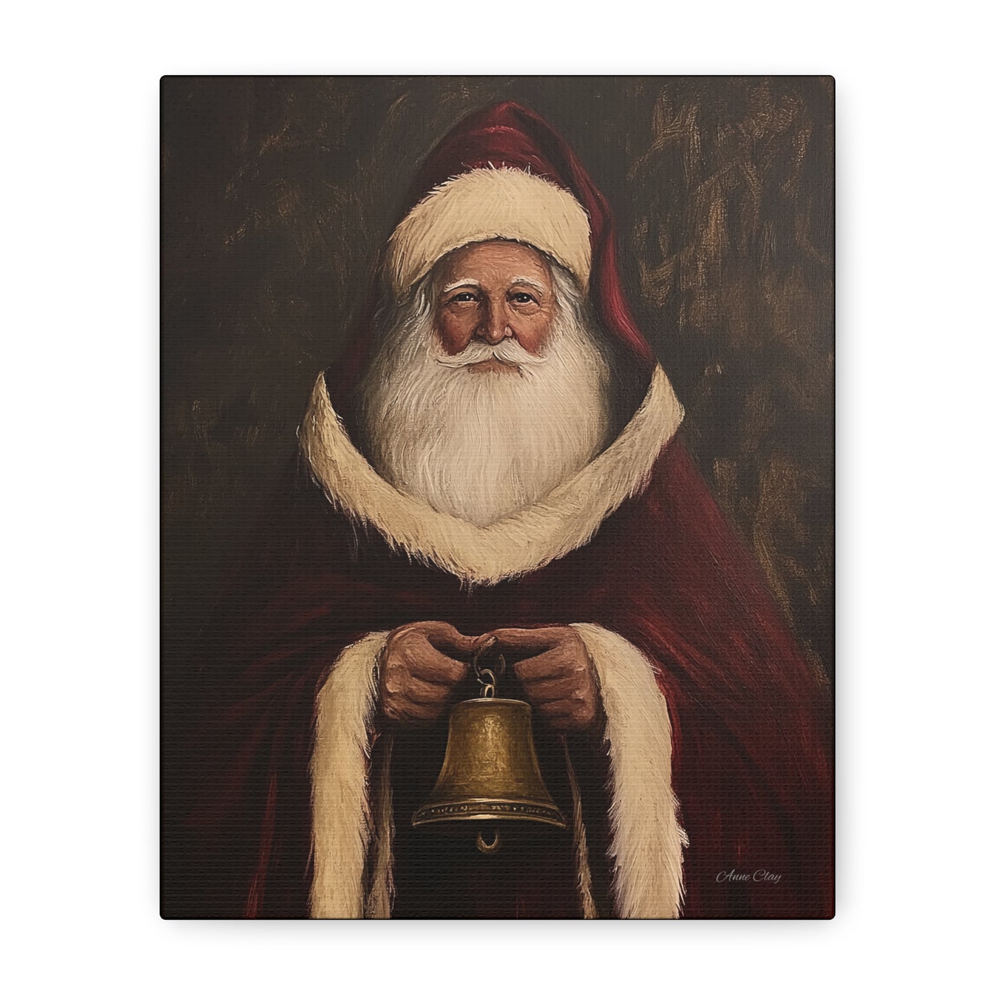 Santa Bell Matte Canvas, Stretched, 1.25"