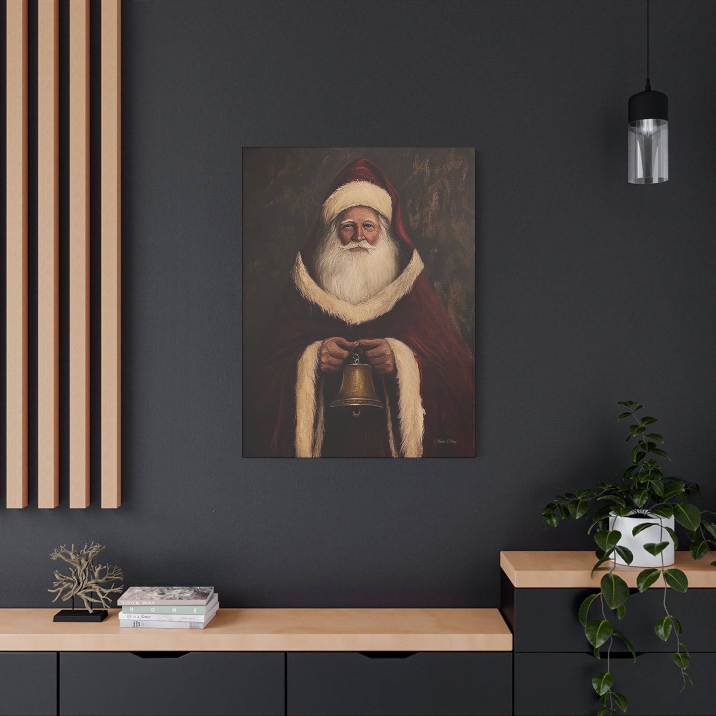Santa Bell Matte Canvas, Stretched, 1.25"