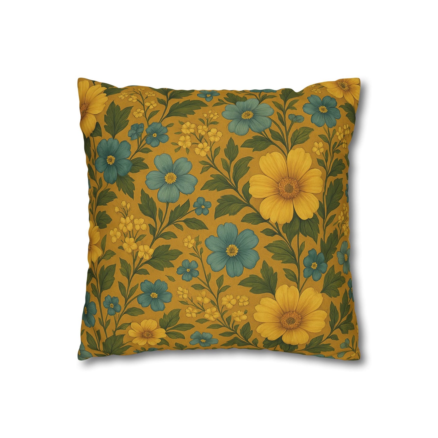 Bohemian Floral Pillowcase Cover, Cozy Home Decor, Vintage Style, Gift for Her, Spring Vibes, Couch Accessory, Cottagecore Throw