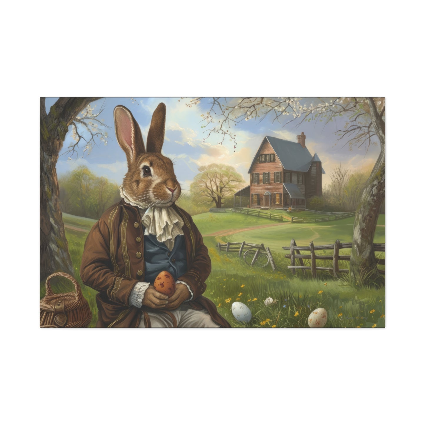 Easter Memories Easter Bunny Canvas Art - Charming Stretched Print for Spring Decor