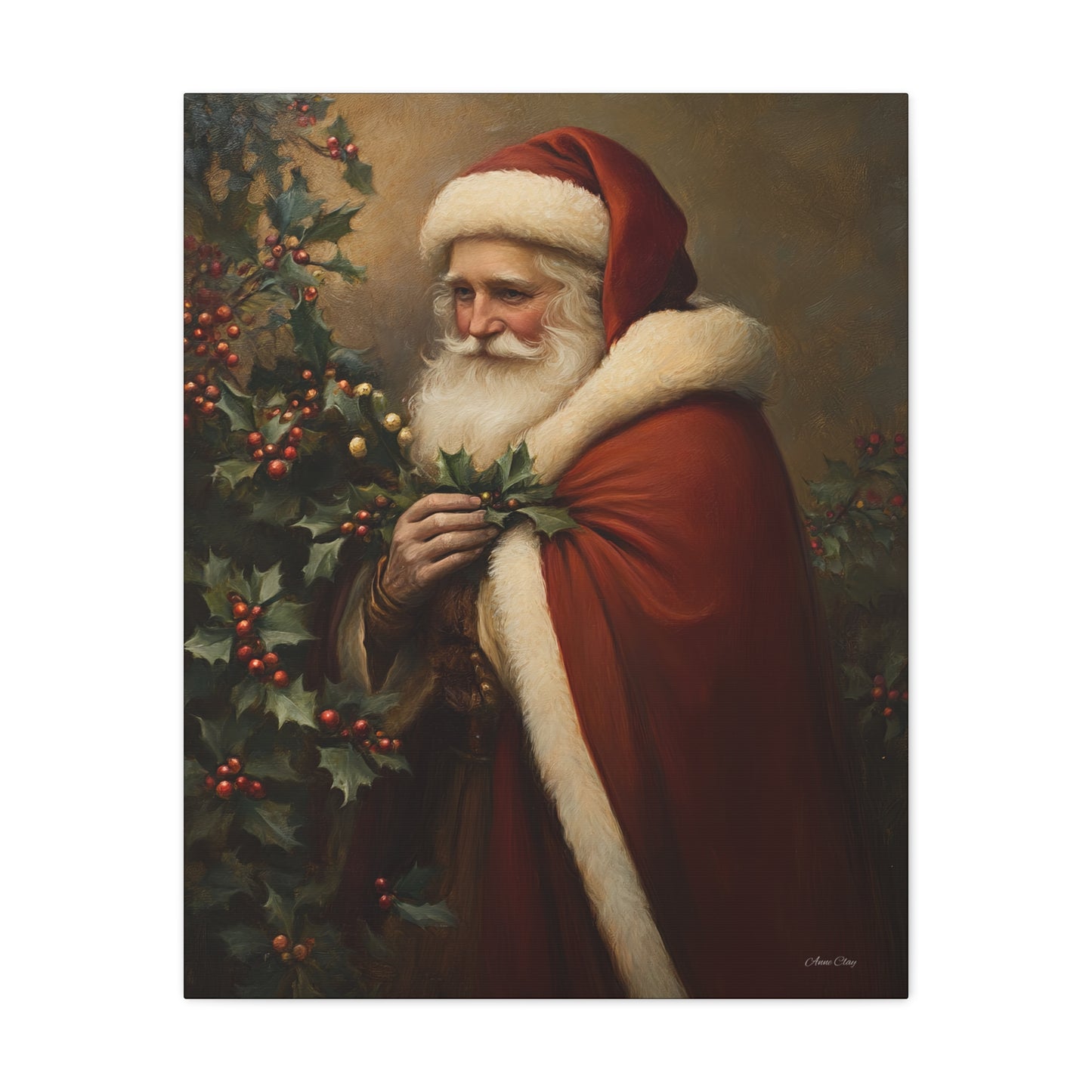 Secret Santa Matte Canvas, Stretched, 1.25"