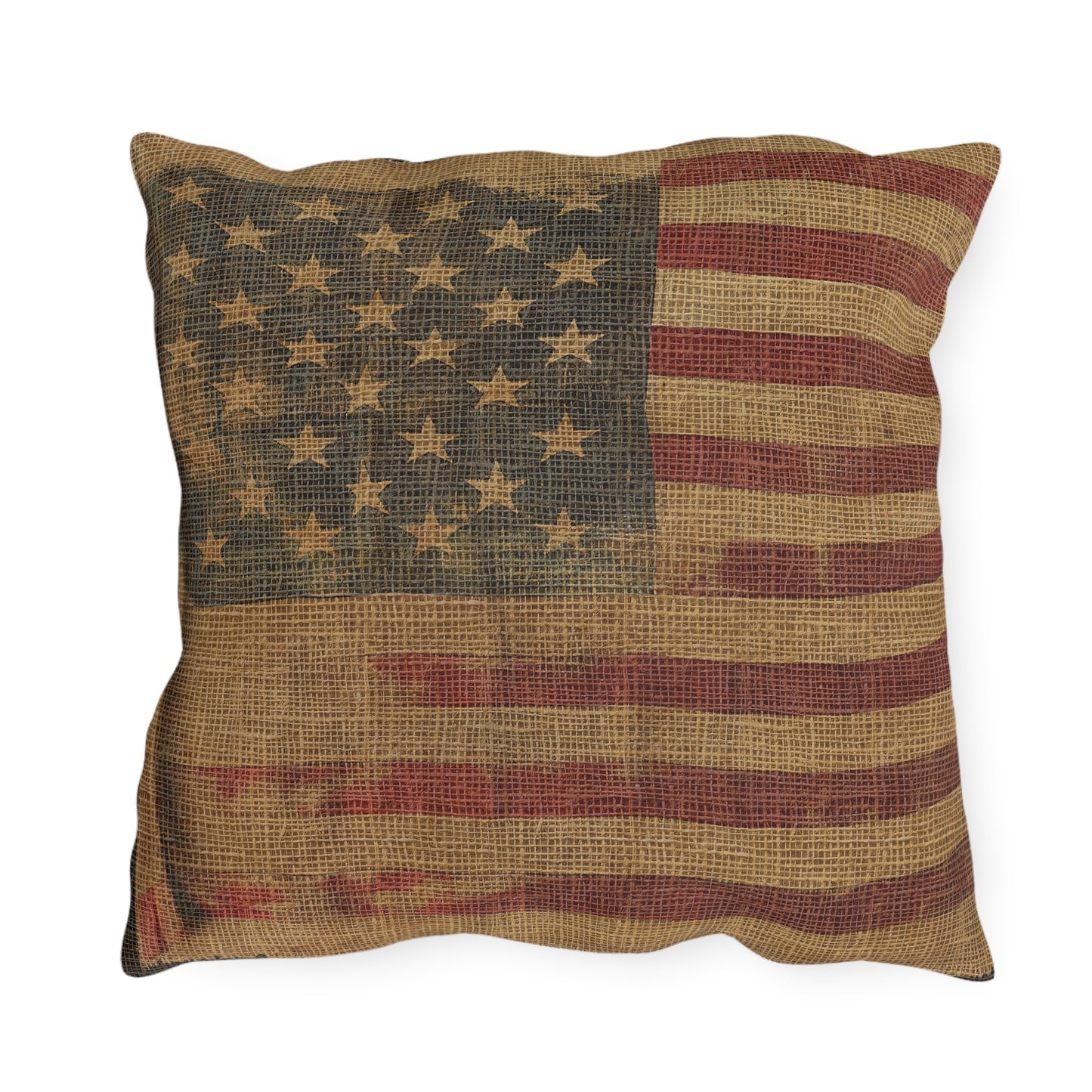 Flag Primitive Outdoor Pillows