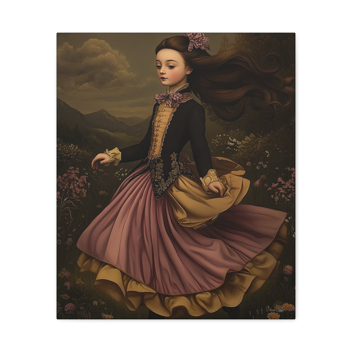 Stretched Canvas Wall Art - Ethereal Dancing Girl, Vintage Home Decor, Whimsical Art for Living Room, Unique Gift for Her, Enchanting [...]