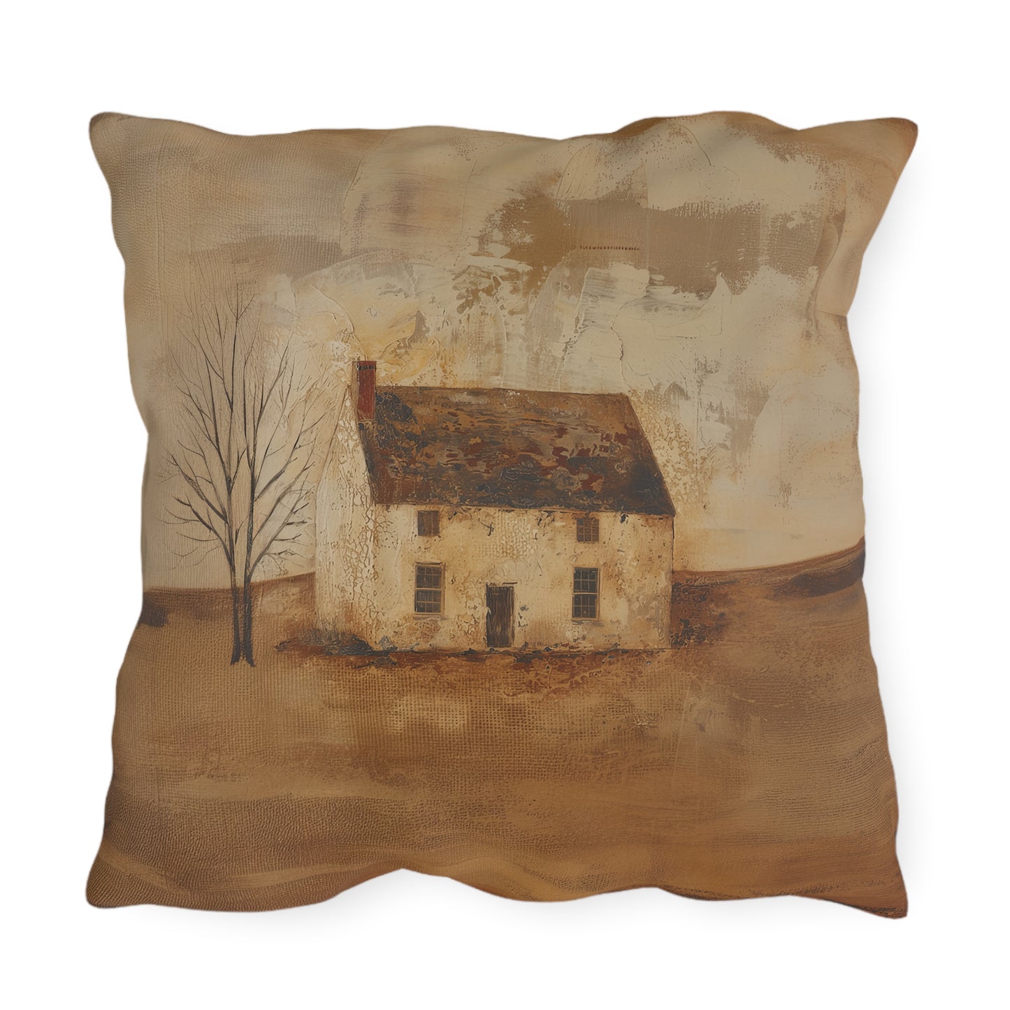 Primitive House Outdoor Pillows