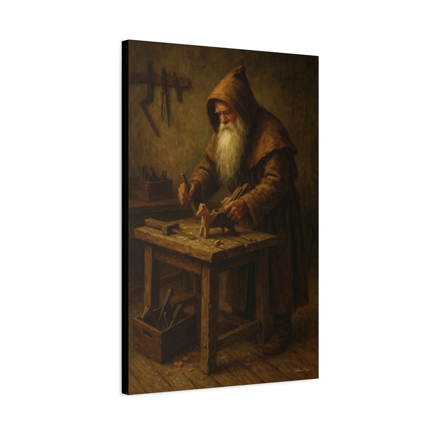 Craftsmanship Wall Art - Vintage Woodworker Canvas Print