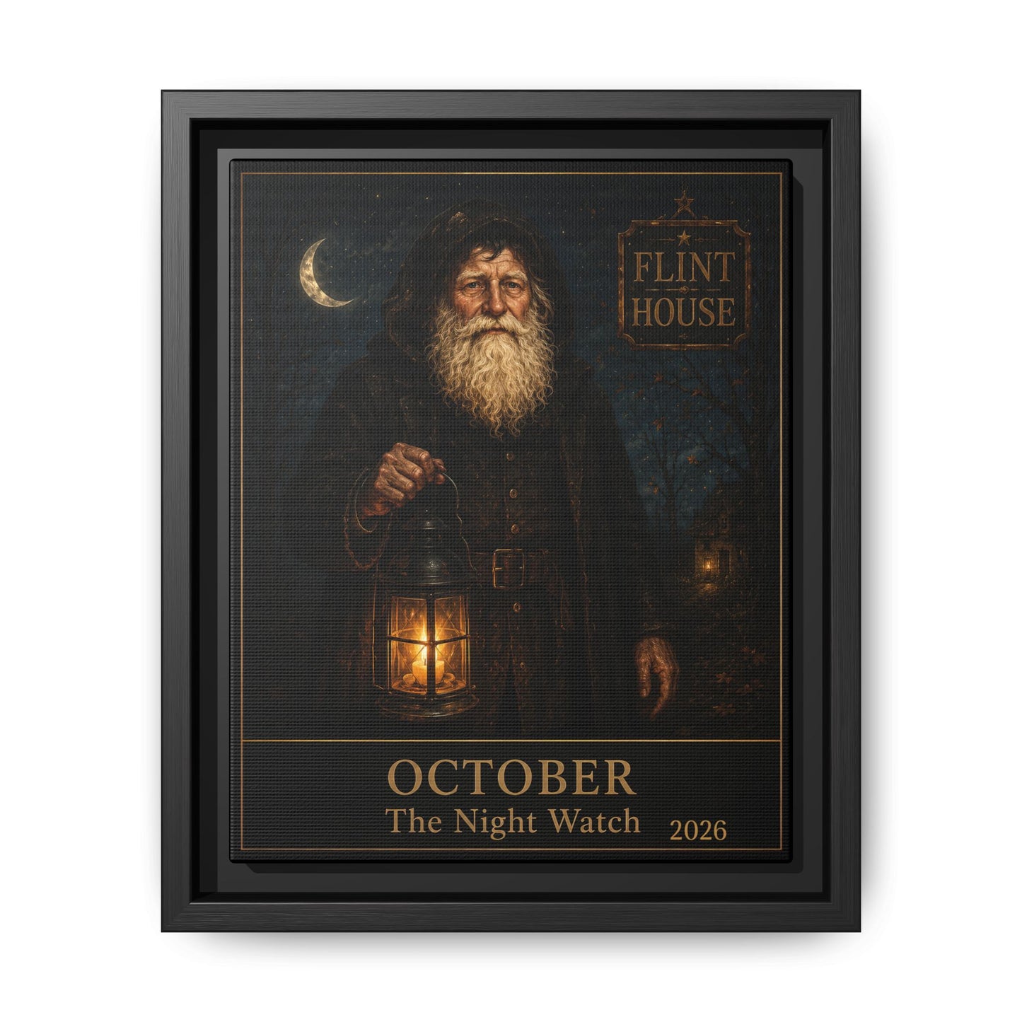 October ‘The Night Watch’ Framed Matte Canvas Wall Art