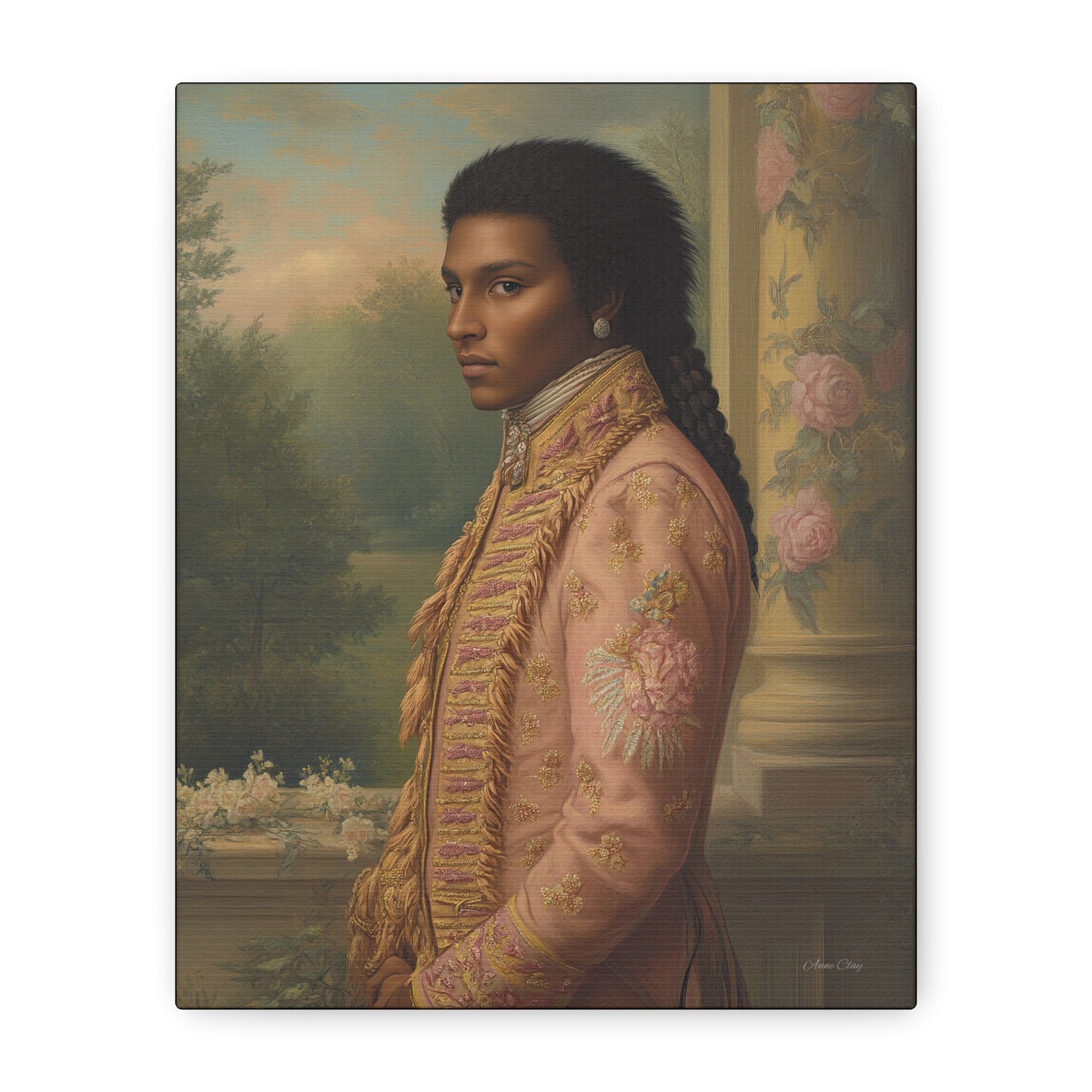 Elegant Historical Portrait Canvas Print, Vintage Art, Home Decor, Gallery Wall, Gift Idea, Framed Artwork