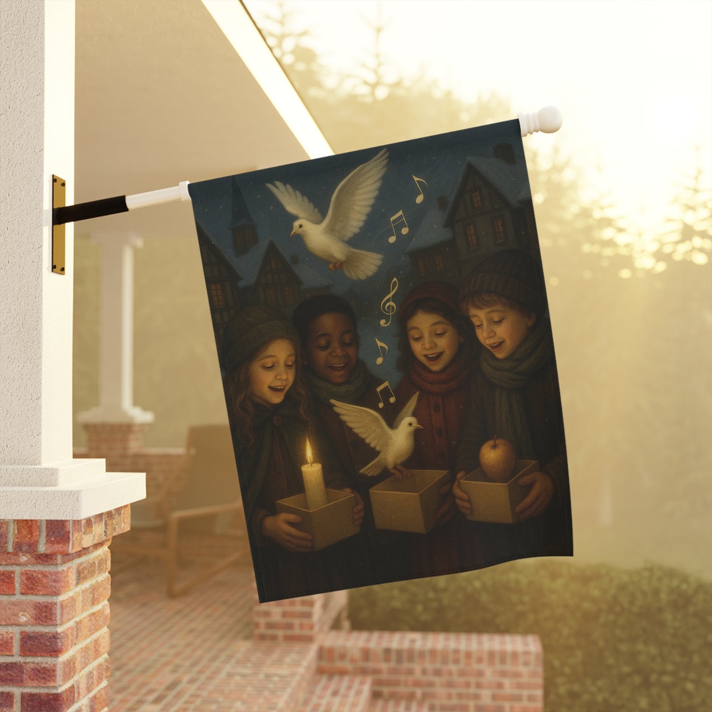 Whimsical Holiday Garden Banner