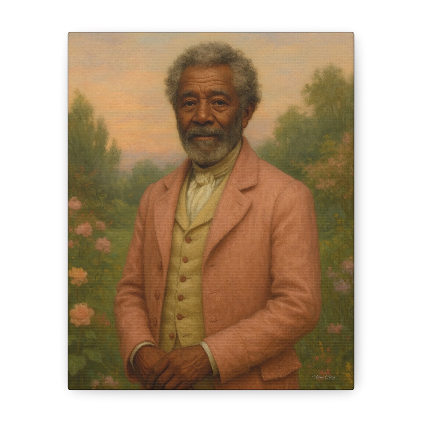 Elegant Stretched Canvas Art Print, Historical Portrait, Home Decor, Gift for History Lovers, Gallery Wall Art