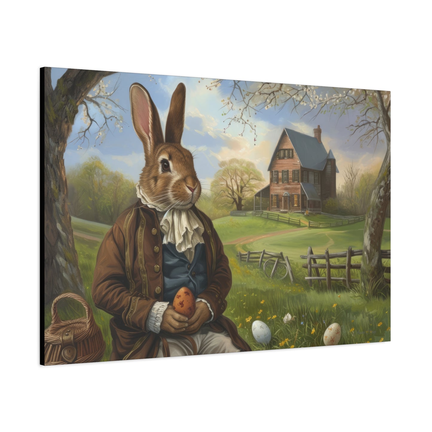 Easter Memories Easter Bunny Canvas Art - Charming Stretched Print for Spring Decor