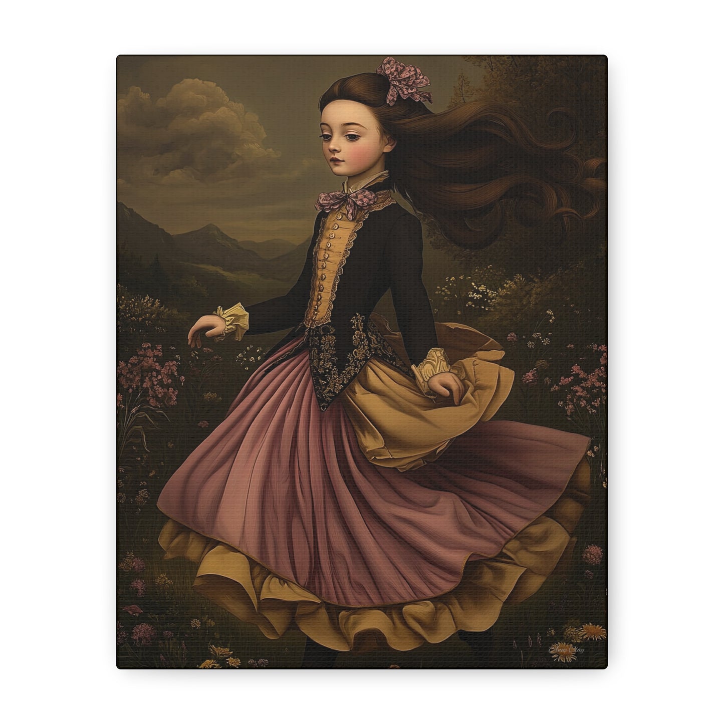 Stretched Canvas Wall Art - Ethereal Dancing Girl, Vintage Home Decor, Whimsical Art for Living Room, Unique Gift for Her, Enchanting [...]