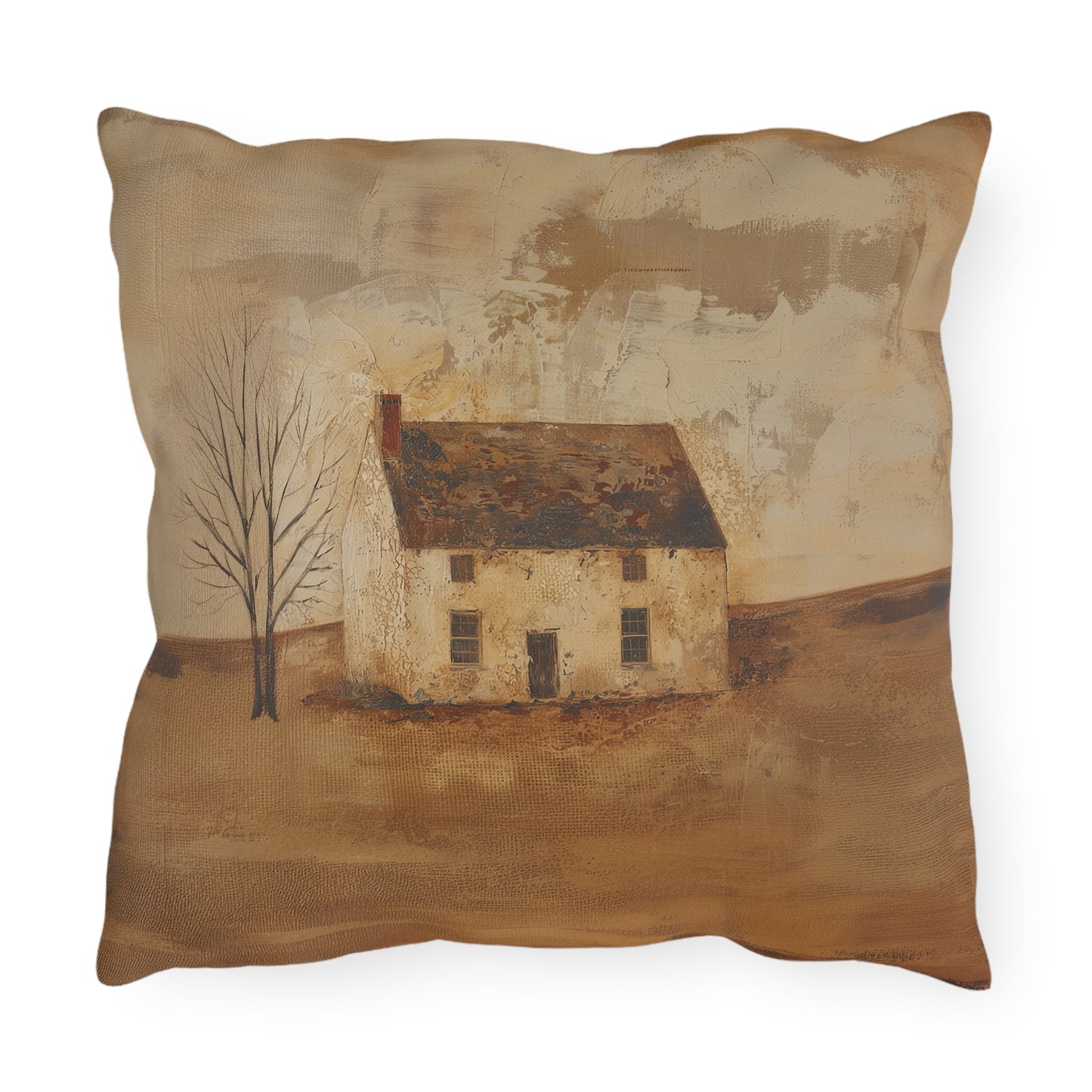 Primitive House Outdoor Pillows