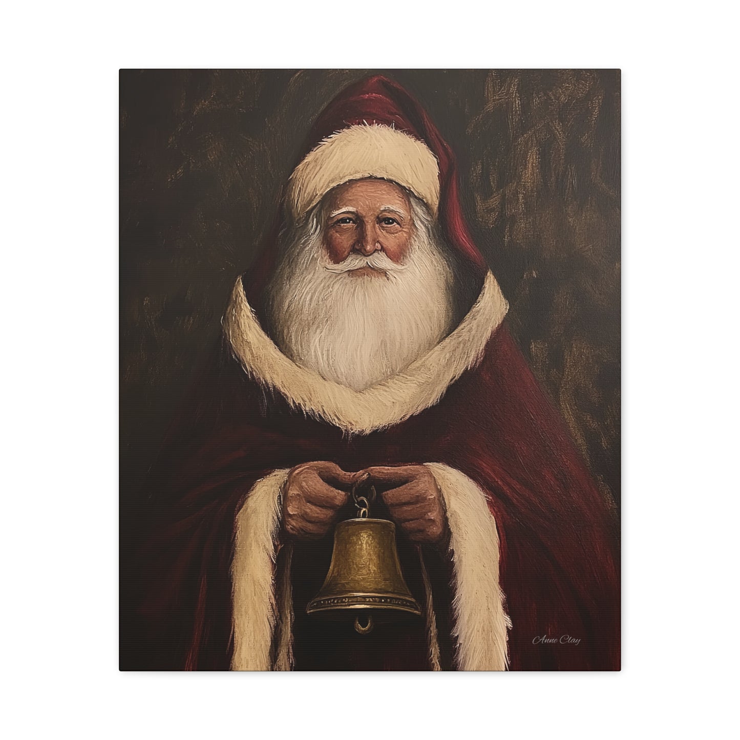 Santa Bell Matte Canvas, Stretched, 1.25"