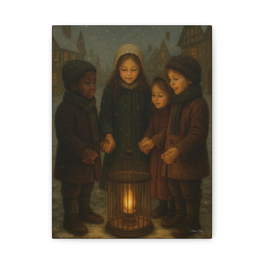 United We Stand Winter Scene Canvas Print - Cozy Holiday Decor