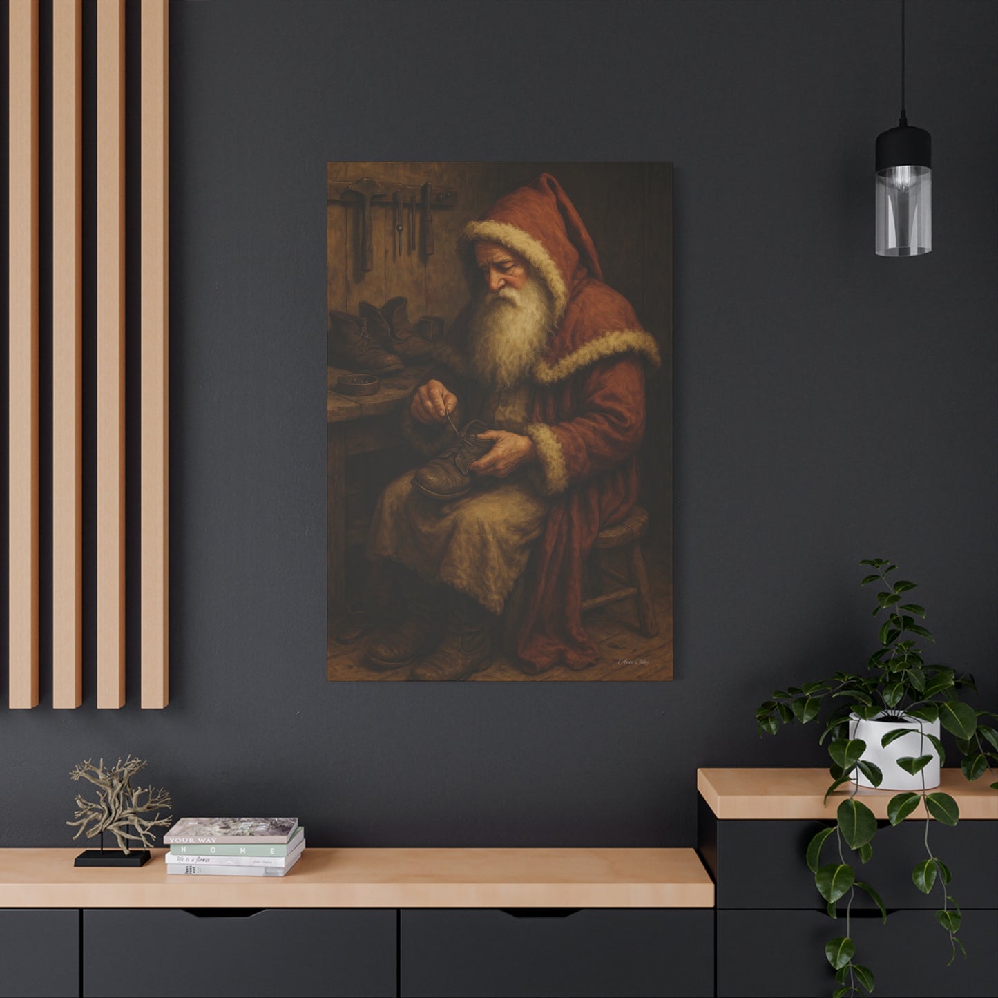 Santa's Workshop Matte Canvas Wall Art