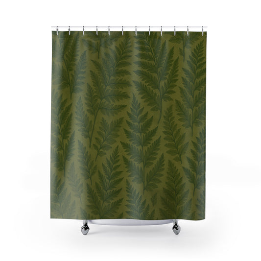 Botanical Fern Shower Curtain - Chic Bathroom Decor, Tropical Vibes, Home Decor, Gift for Nature Lovers, Eco-Friendly Bathroom