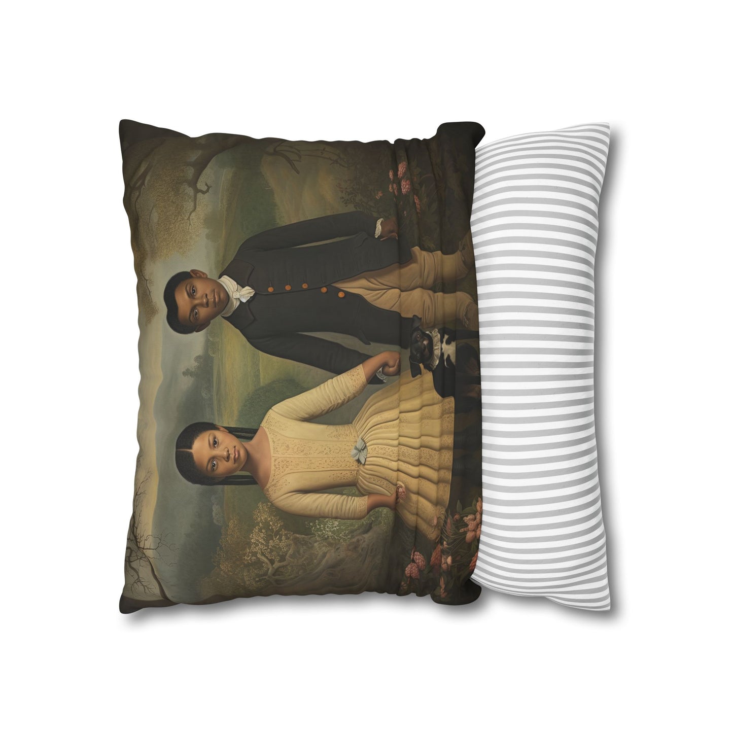 The Twins Square Poly Canvas Pillowcase