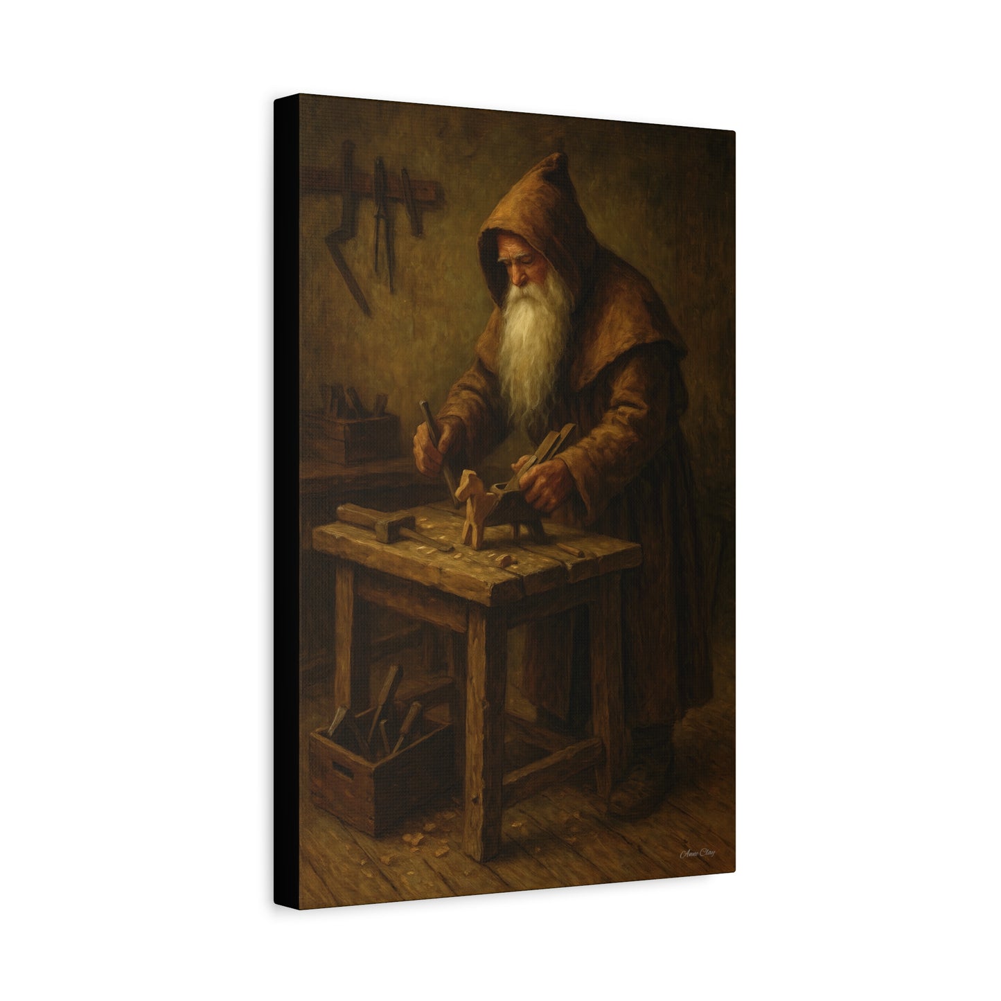 Craftsmanship Wall Art - Vintage Woodworker Canvas Print