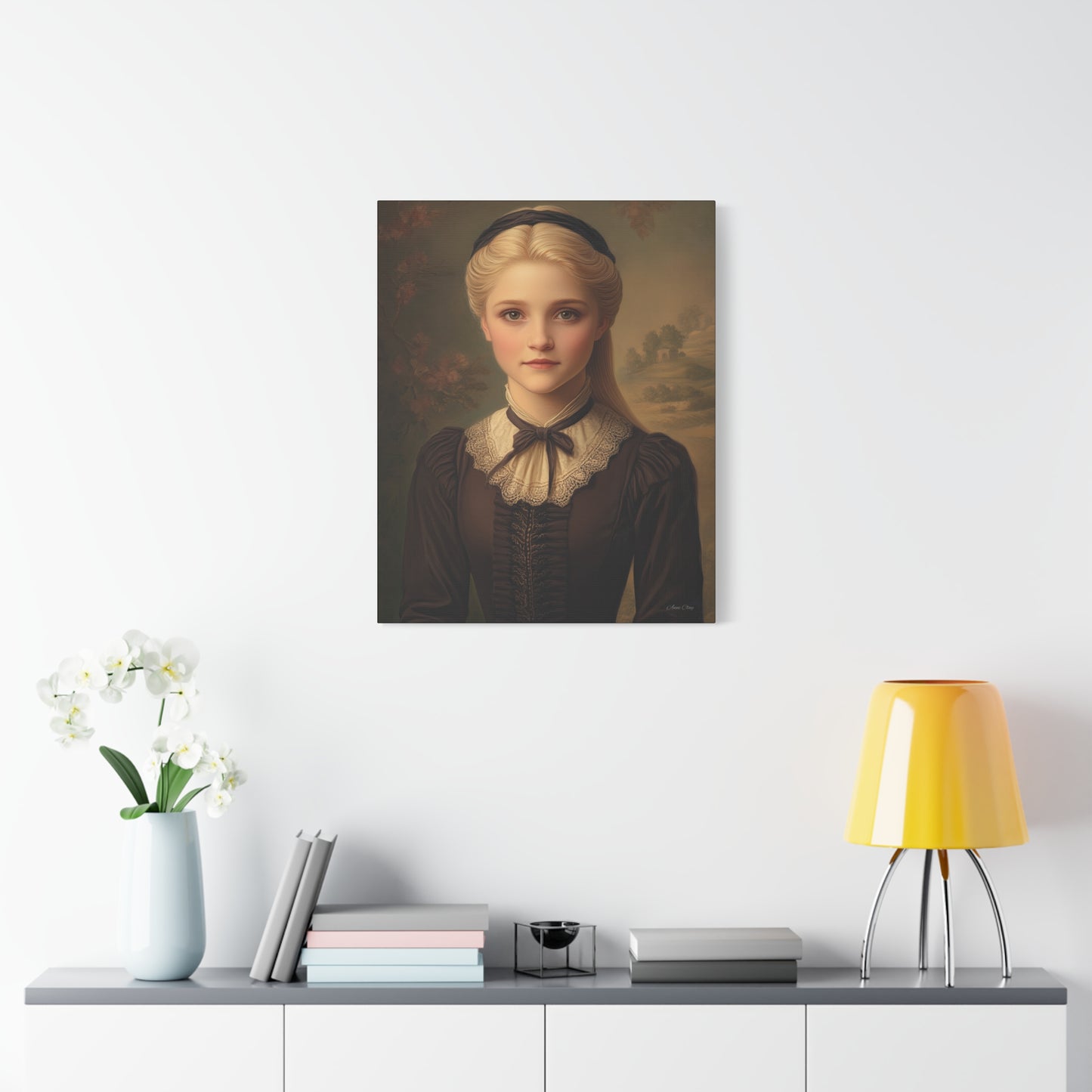 Vintage Portrait Canvas Wall Art, Home Decor, Gift for History Lovers, Romantic Wall Decor, Unique Gift Idea