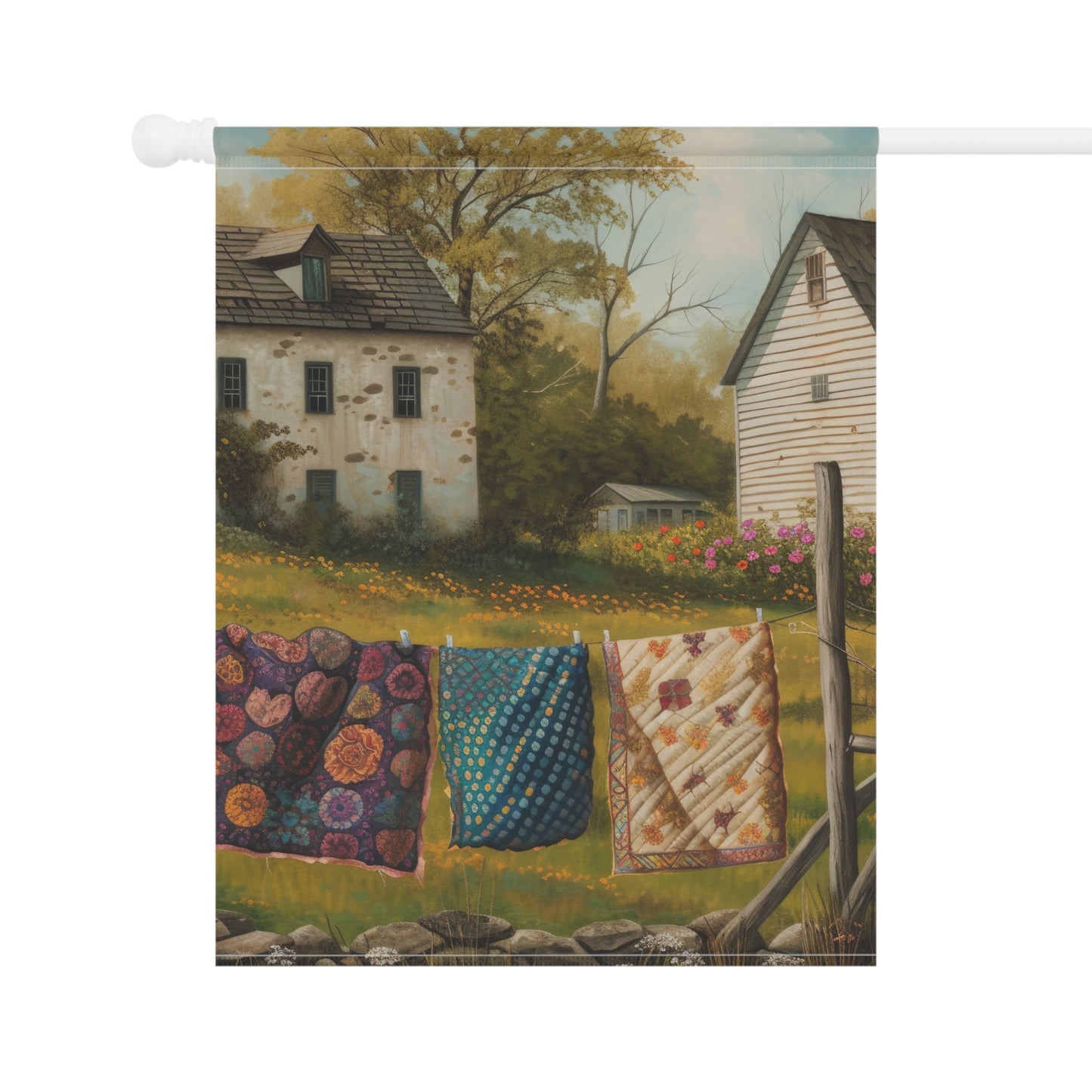Country Quilts Garden & House Banner