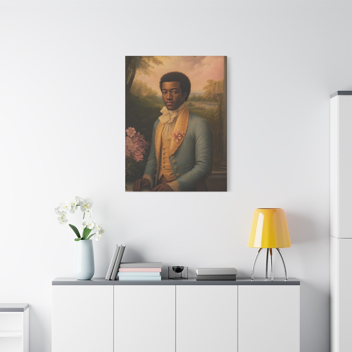 Elegant Stretched Canvas Art Print, Historical Portrait, Home Decor, Gift Idea, Wall Art, Living Room Decoration, Black History