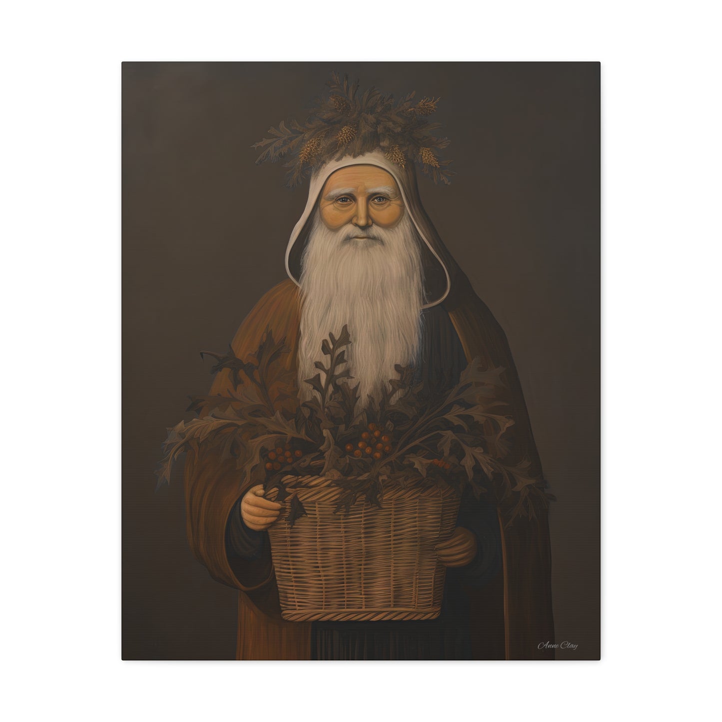 Muted Colonial Santa Matte Canvas, Stretched, 1.25"