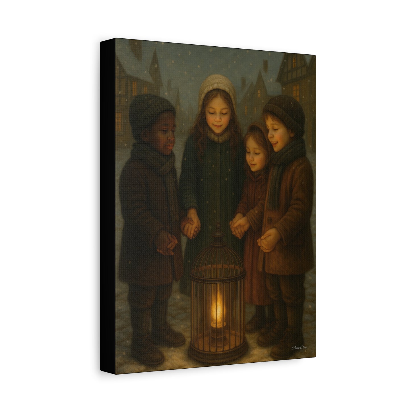 United We Stand Winter Scene Canvas Print - Cozy Holiday Decor