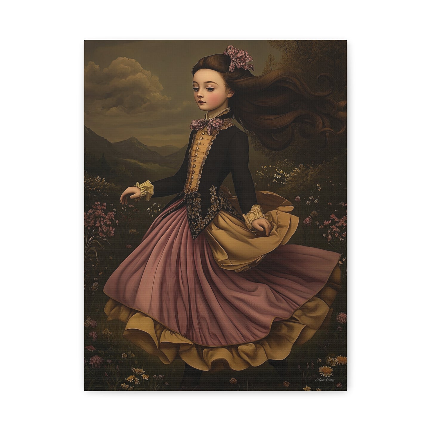 Stretched Canvas Wall Art - Ethereal Dancing Girl, Vintage Home Decor, Whimsical Art for Living Room, Unique Gift for Her, Enchanting [...]