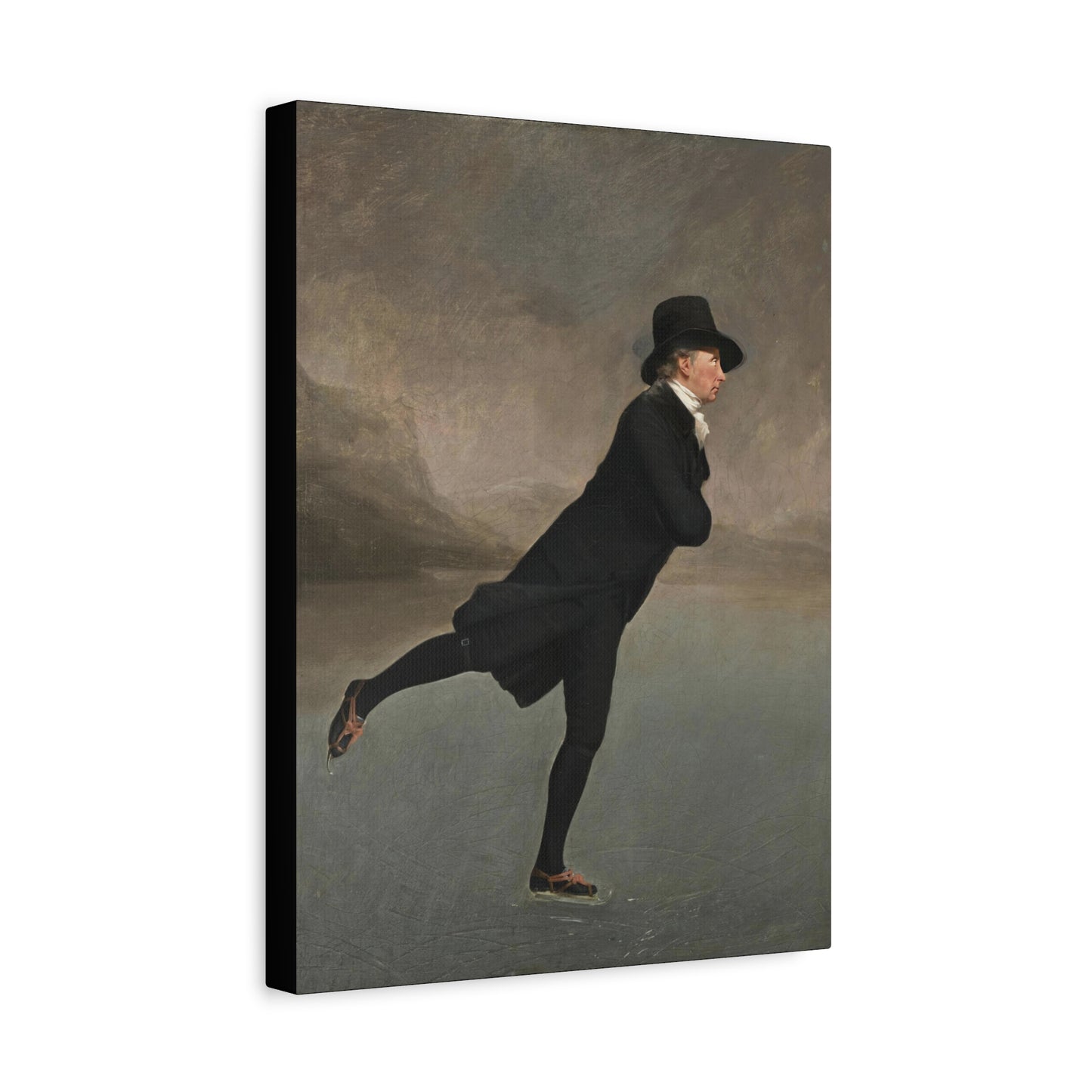 The Skating Reverend Vintage Ice Skating Canvas Wall Art – Classic Home Decor for Winter Lovers