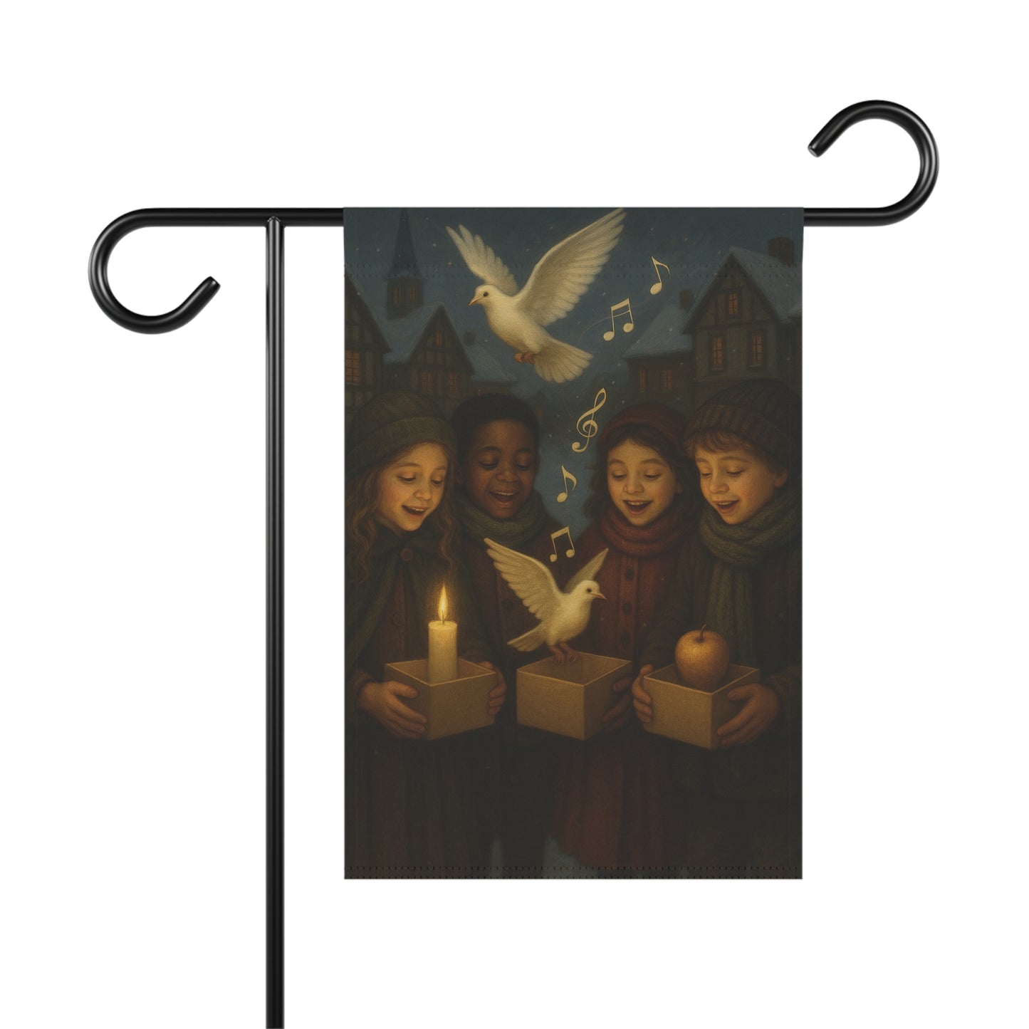 Whimsical Holiday Garden Banner